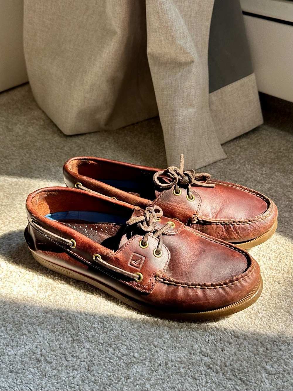 Sperry Chestnut Brown Leather Men’s Boat Shoes